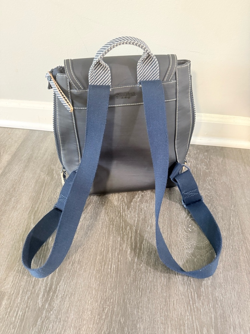 Spartina 449 Navy Backpack with Rope Top Handle - Picture 5 of 7